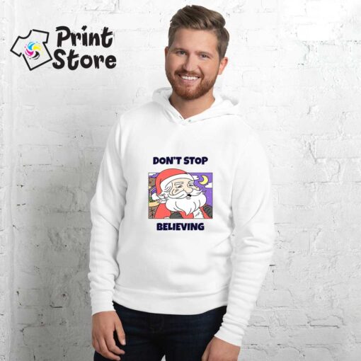 Don't stop believing beli novogodišnji duks. Originalni novogodišnji poloni u online Print Store prodavnici.