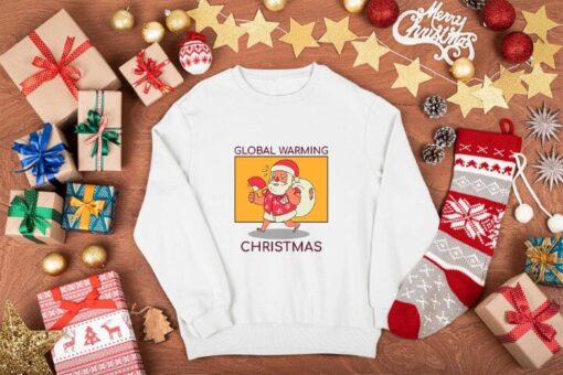 Beli novogodišnji duks, Global warming christmas. Print Store online shop