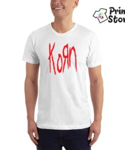 KORN-(Band-Logo)-bela-muska-majica