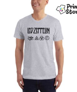 LED-ZEPPELIN-(Logo-Art)-siva-muska-majica