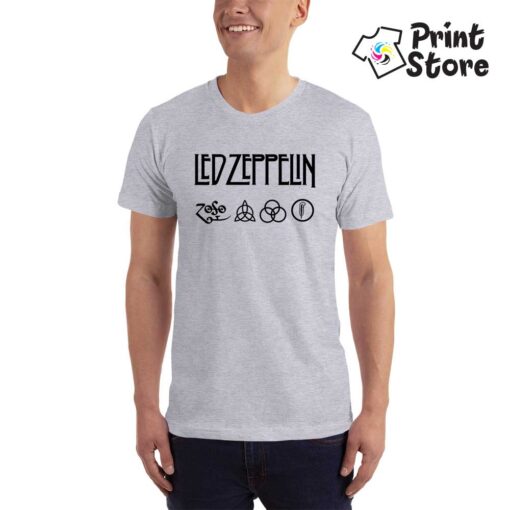 LED-ZEPPELIN-(Logo-Art)-siva-muska-majica