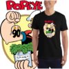 Popeye-90-spinach-muška-crna-majica