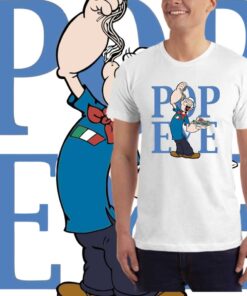 Popeye-Italy-bela-muška-majica