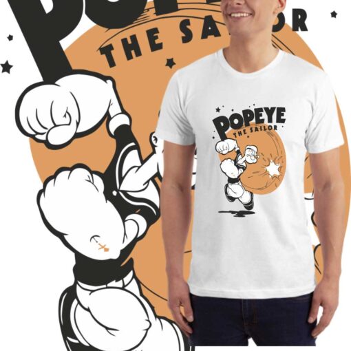 Popeye-the-Sailor-muška-bela-majica