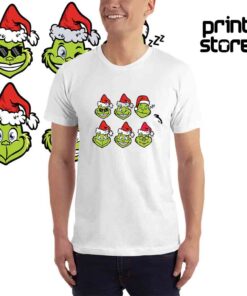 Grinch-heads--Muška-bela-majica-kratak-rukav