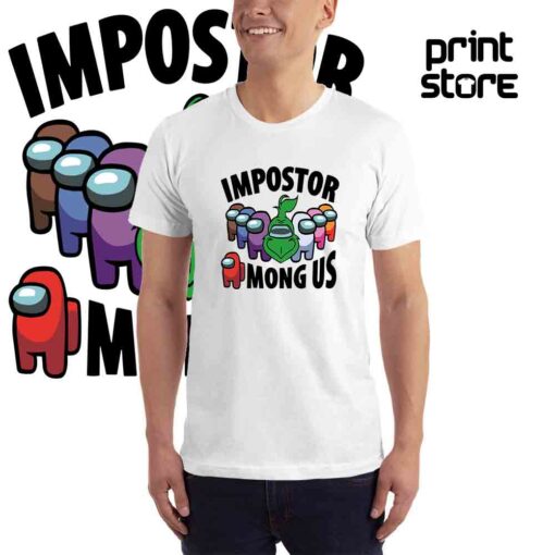 Impostor-mong-us-Muška-bela-majica-kratak-rukav