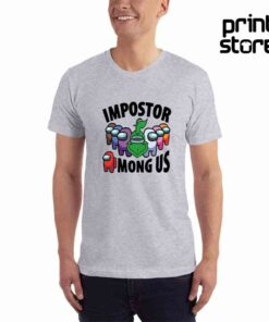 Impostor-mong-us-Muška-siva-majica-kratak-rukav