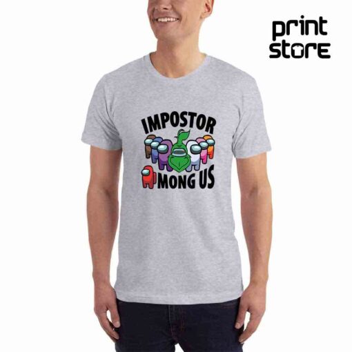 Impostor-mong-us-Muška-siva-majica-kratak-rukav