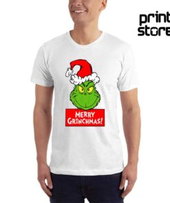 Merry-grinchmas-2-Muška-bela-majica-kratak-rukav