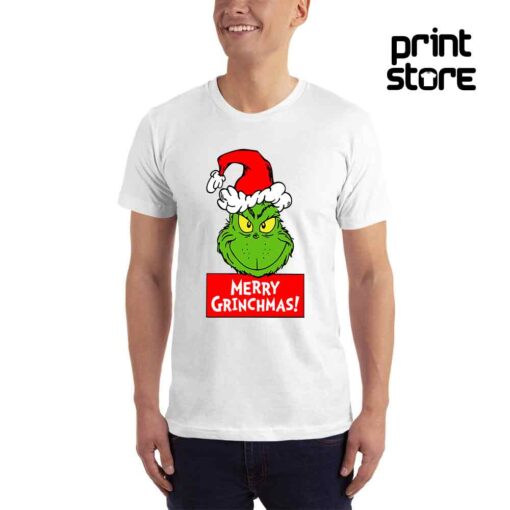 Merry-grinchmas-2-Muška-bela-majica-kratak-rukav